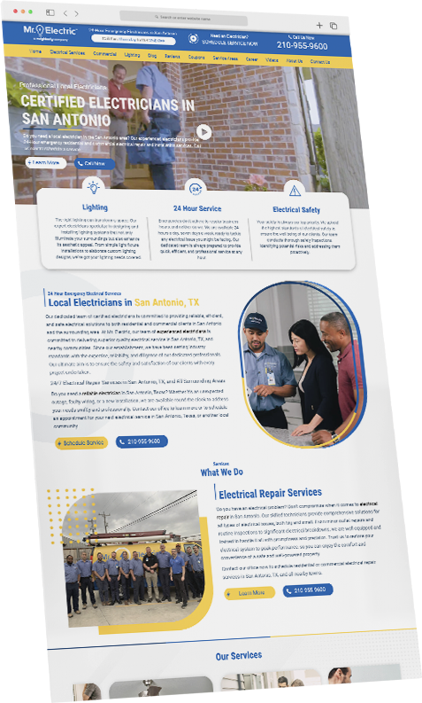 Professional Electrician Website