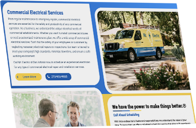 Electrician Website Screenshot