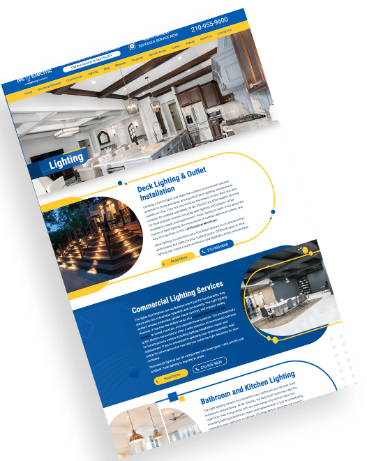 Website Design for Mr.Electric Screenshot