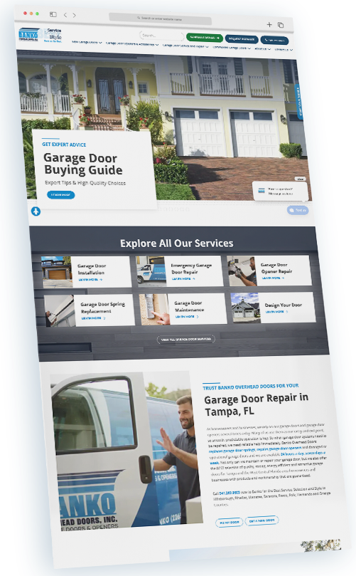 Website Design for Garage Door Company