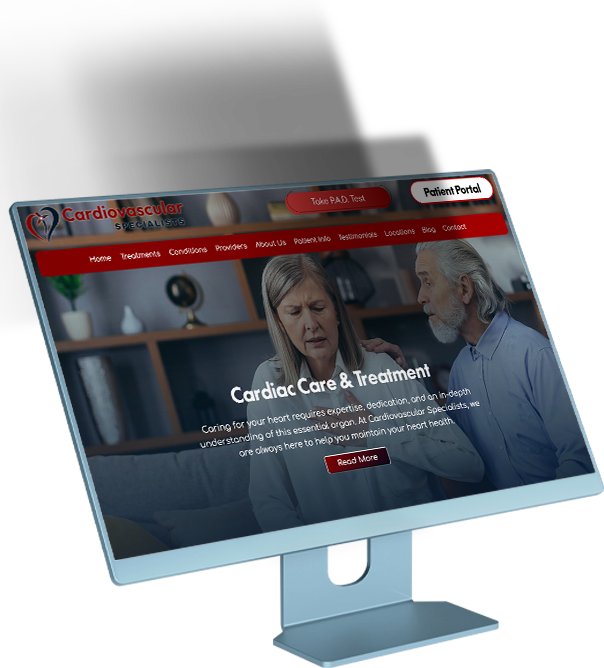Web Design for Cardiovascular Screenshot