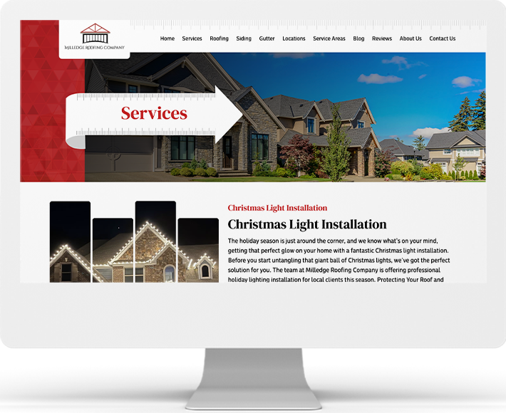Website for Roofing Desktop