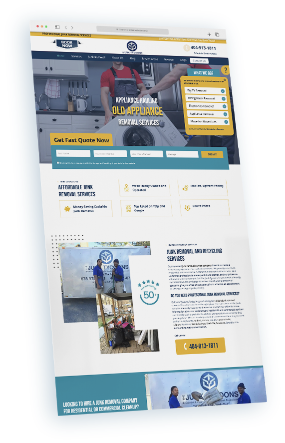 Professional Junk Removal Website