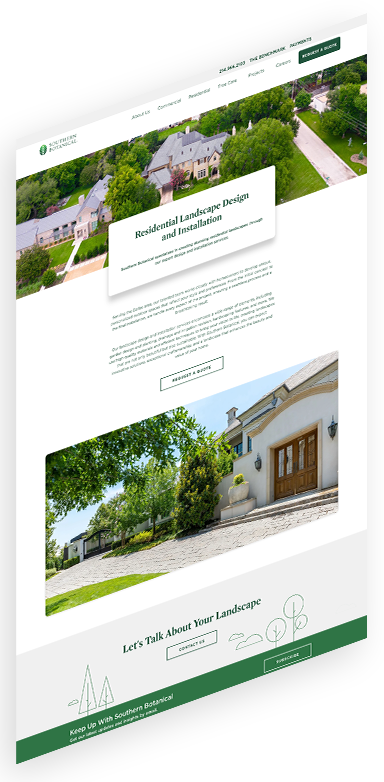 Professional Website for Residential Landscape Design