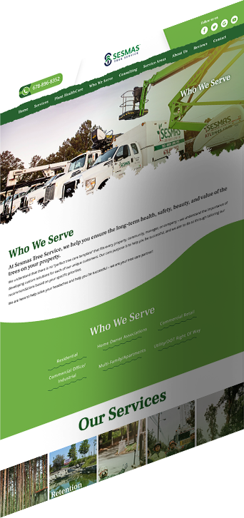 Website for Sesmas Tree Service