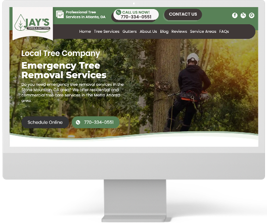 Website Design For Jay's Tree
